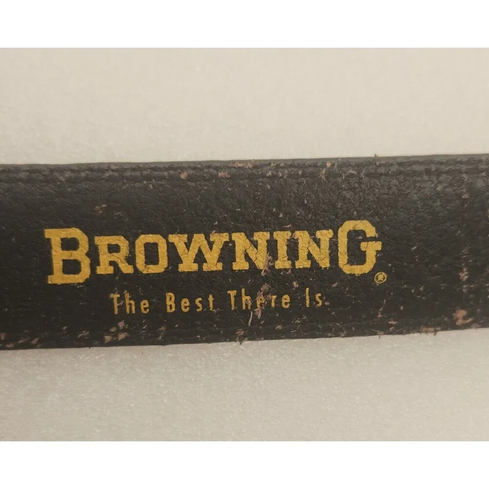 Vtg BROWNING The Best There Is Men's 44 Leather Belt